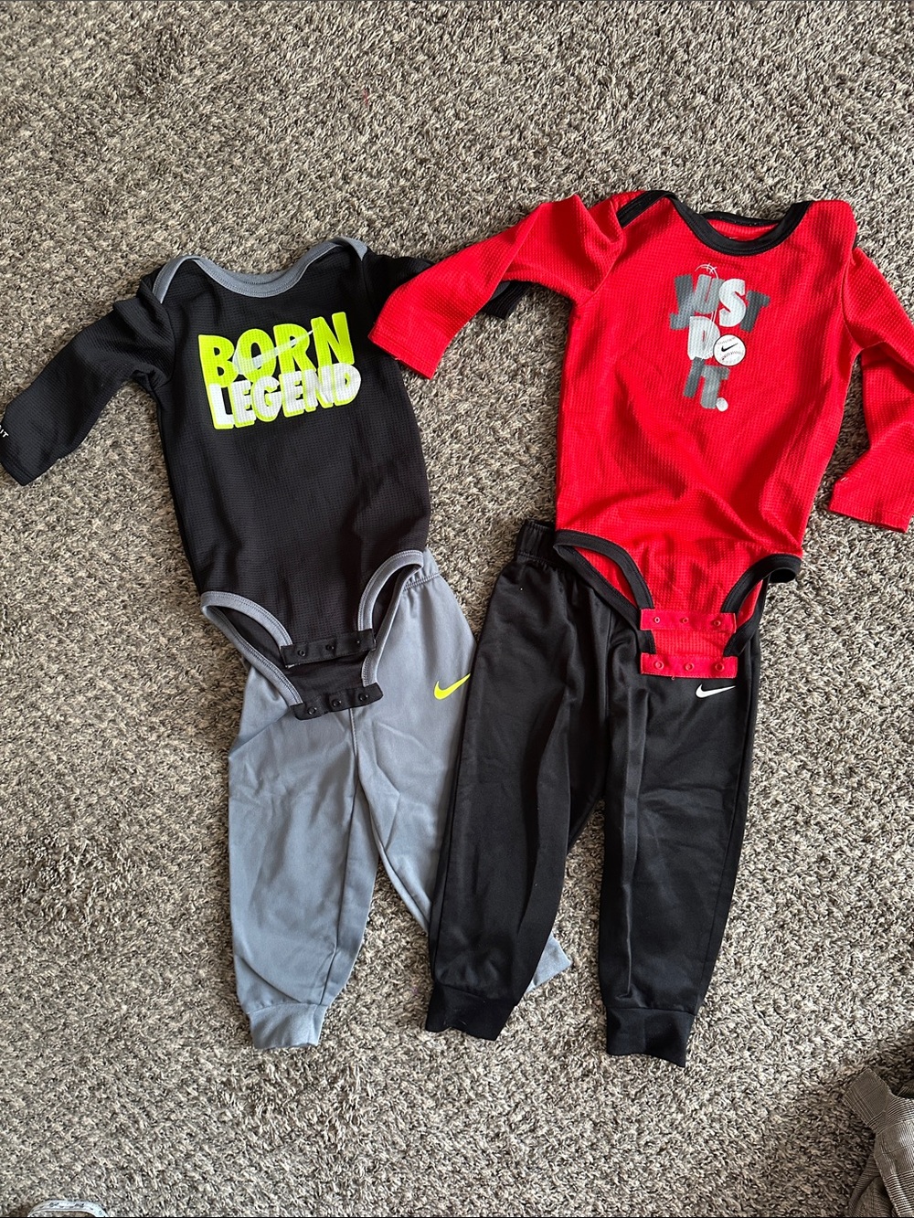 Nike Kids Bodysuit sets- two outfits two sizes bundle